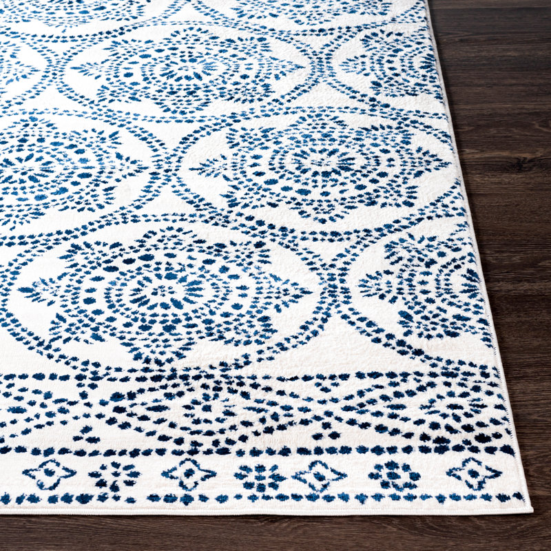 Addilee Damask Indoor Rug, Rectangle 9' x 12'3"