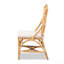 Chaise en rotin moderne et contemporaine à finition naturelle