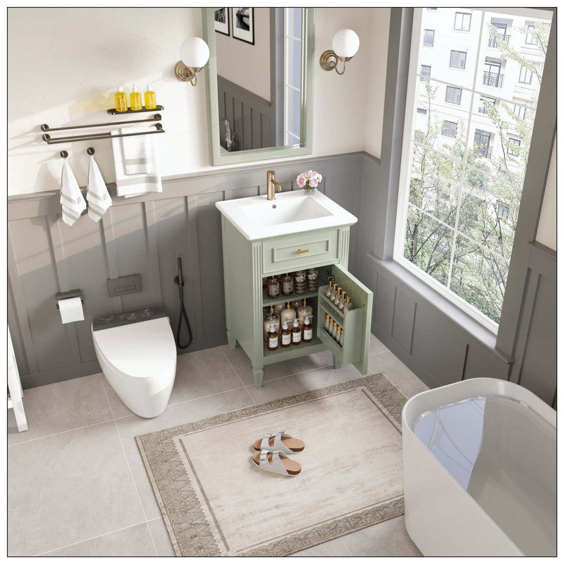 Pieds de meuble-lavabo de salle de bain, Vert