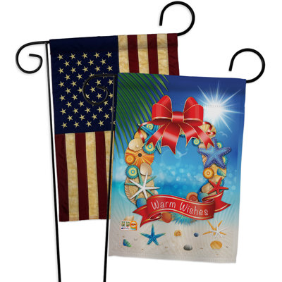 Des impressions en couronne de polyester de 2 côtés, 19 po x 13 po  drapeau de jardin