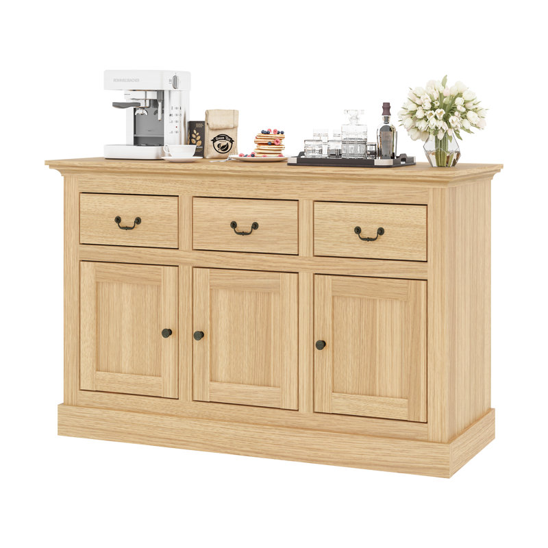 Ivison 47.4'' Wide Modern Sideboard Buffet with Adjustable Shelves, 3 Drawers
