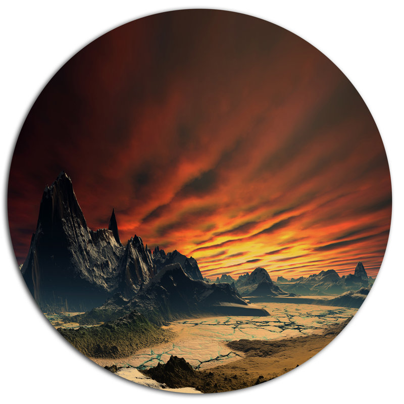 «Beautiful Alien Planet Traos», impression, H 38 po x l 38 po x P 1 po, Métal
