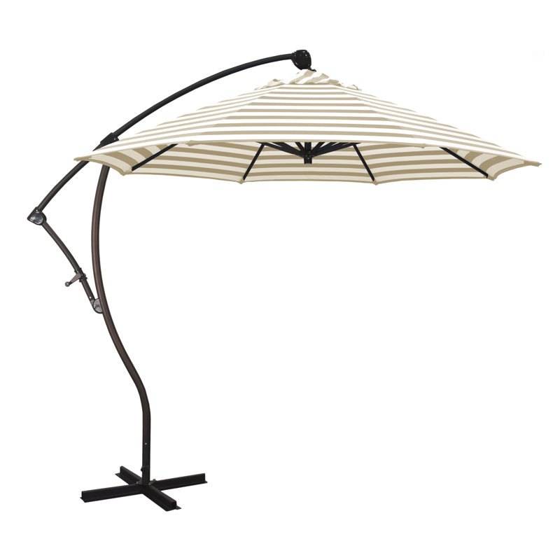 Parasol en porte-à-faux 9' Welwyn, Toile toile Sunbrella® cyan