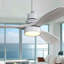 Ventilateur de plafond 52 pouces avec moteur à courant continu réversible à 3 vitesses et 3 pales en bois pour la chambre à coucher