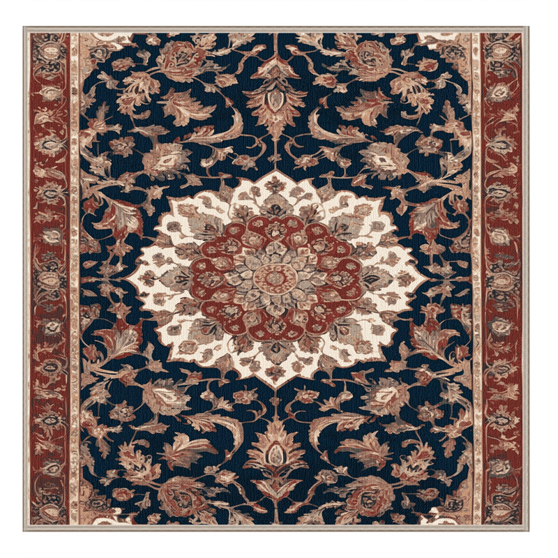 Tapis brun lavable à la machine, Carré 4 pi