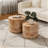 Nesting Coffee Table Set of 2, Modern Round Coffee Table, Wooden Circle Accent Tables for Small Spaces Living Room Bedroom Balcony Office Drum Side Table, Natural Burl-1990382563