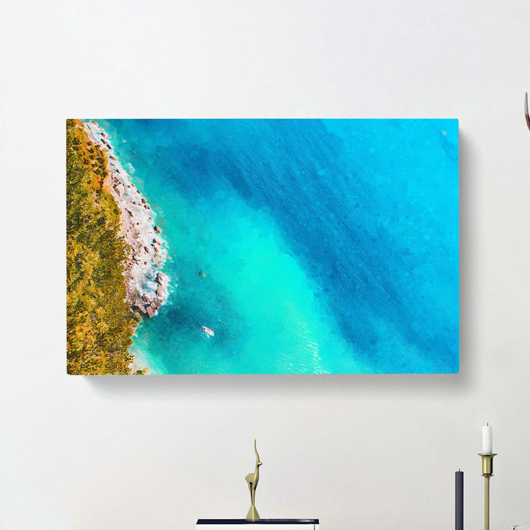 Coast of Cinque Terre in Italy - Wrapped Canvas