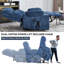 Fauteuil inclinable en chenille robuste avec deux moteurs, idéal pour la relaxation et le massage par vibration