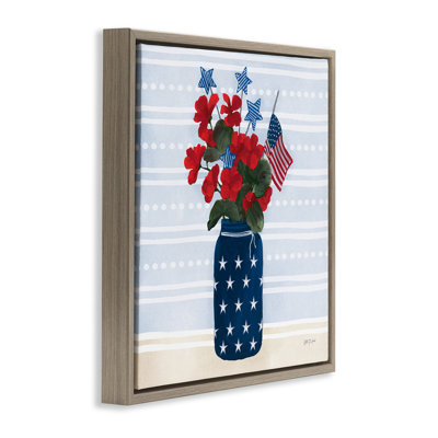 Stars & Stripes Bouquet Floater Canvas Wall Art by Yvette St. Amant