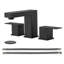 Robinet de salle de bain surdimensionné 8 pouces, 3 trous noir mat à fixation sur comptoir avec bonde escamotable-131579263