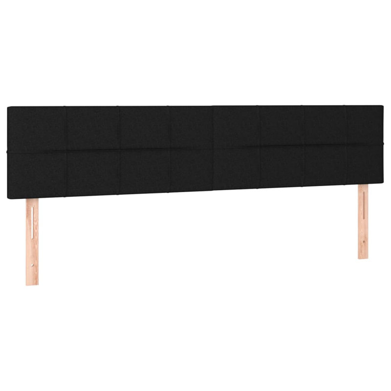 Aveona Headboard, 88cm H x 90cm W x 5cm D, Black Fabric