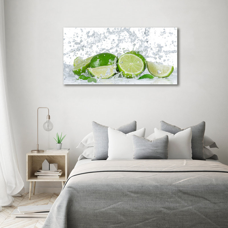 Limes And Water - No Frame Print on Canvas