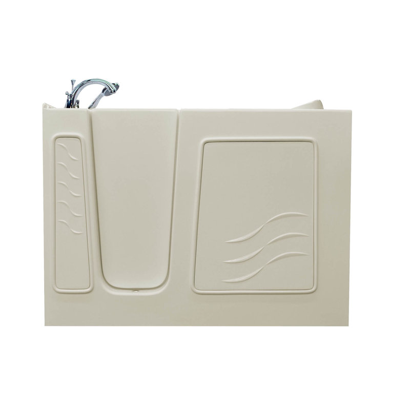 Santa Fe 53" x 26" Walk In Soaking Bathtub, Biscuit, Left