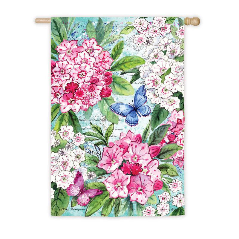 Drapeau maison en polyester mountain laurel