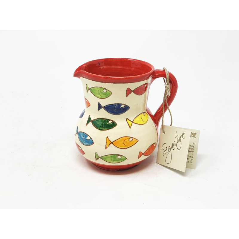 Kerrie Handmade Ceramic Table Vase, Red, 19cm H x 19cm W x 15cm D