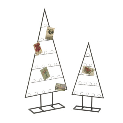 2 Piece Tabletop Tree Card Holder Set