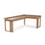 Bureau en bois massif en L de couleur noyer clair avec 3 tiroirs-90081308-90081311