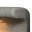 Banc de rangement rembourré en cuir gris avec éclairage à DEL pour vestibule minimaliste