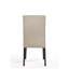 Chaises de salle à manger Morson en lin brun clair avec finition noire rétro, lot de 2
