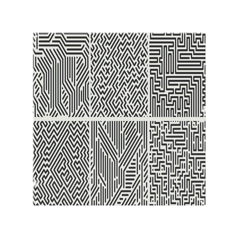 Striped Geometric Patterns Splash Back