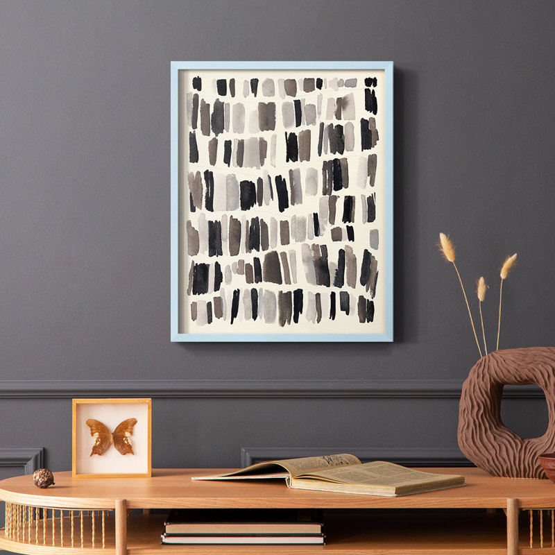 «Chalk and Flint II», reproduction encadrée - bois massif, Bleu, H 10 po x l 8 po