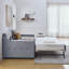 Lit de jour simple rembourré avec lit gigogne simple et charge USB-279613705