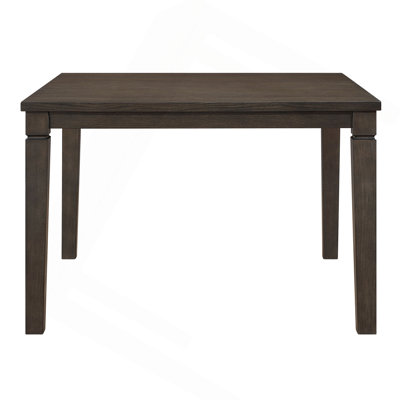 Classic Dark Espresso Finish Counter Height Table With Removable Leaf Square Wooden Dining Furniture 1Pc by Latitude Run