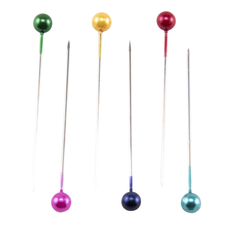 Singer - 300 broches droites à tête perlée (multicolore) - taille 24, 1-1 / 2 po