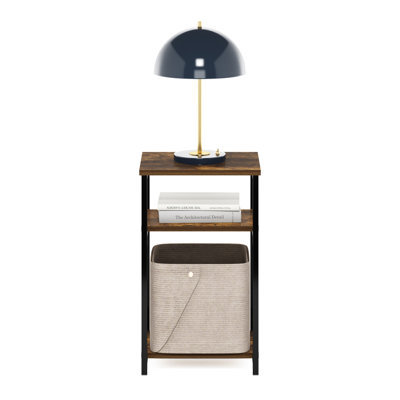 Height Side Table with Shelves