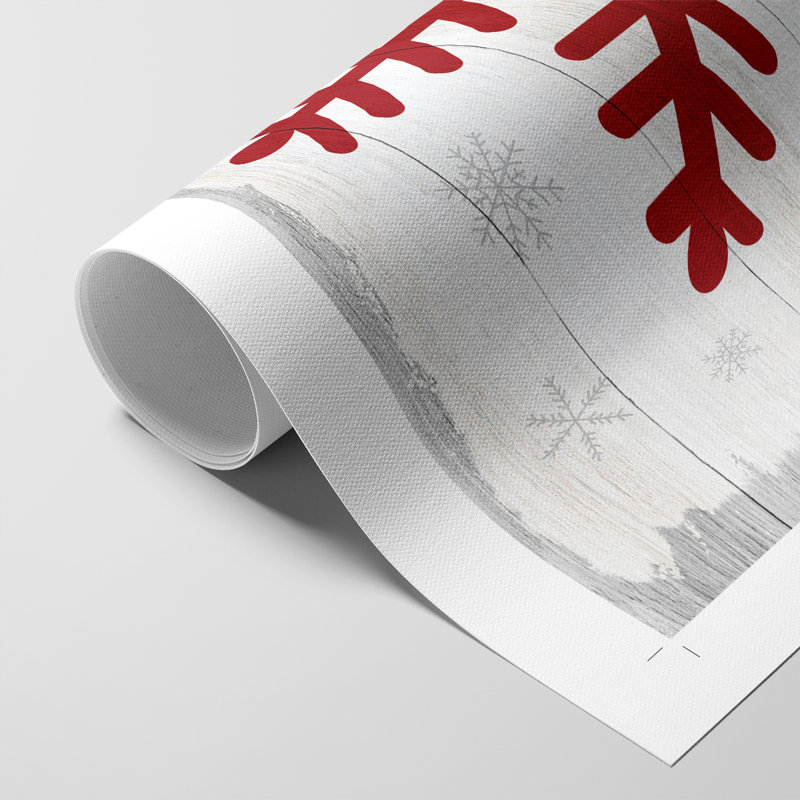 Tis the Season Snowflake - Impression sur toile seulement - NON-CADRE, H 18 po x l 12 po