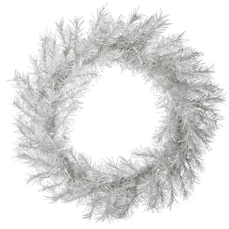 Couronne pré-illuminée de 24 pouces en cristal argenté métallisé