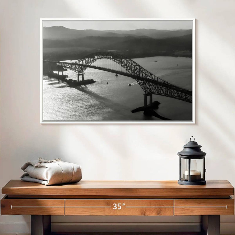 Pont des Amériques, Cadre flottant blanc, 31 po x 21 po