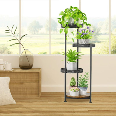 4 Tier Metal Plant Stands Indoor Outdoor