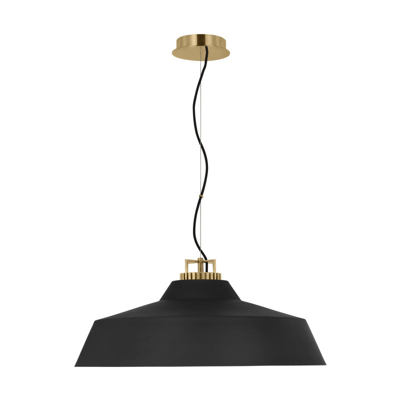 Forge 1 - Light LED Pendant, Nightshade Black, 12" H x 28" W x 28" D