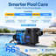 Pompe de piscine 1,5 HP à double vitesse avec télécommande sans fil pour piscine hors terre