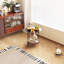 Glass Top Wheel End Table