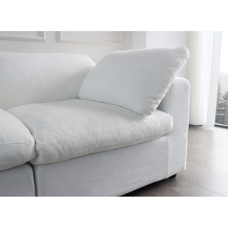 Canapé modulaire surdimensionné surdimensionné en nuage, canapé 3 places rembourré en duvet 120 po