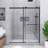 56-60 In. W X 72 In. H Reversible Sliding Framed Shower Door In Matte Black Finish-127278574