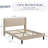 Bed Frame With Headboard, Upholstered Bed Frame With Wood Slats, Sturdy Support Feet, No Box Spring Needed-165975670-165975666