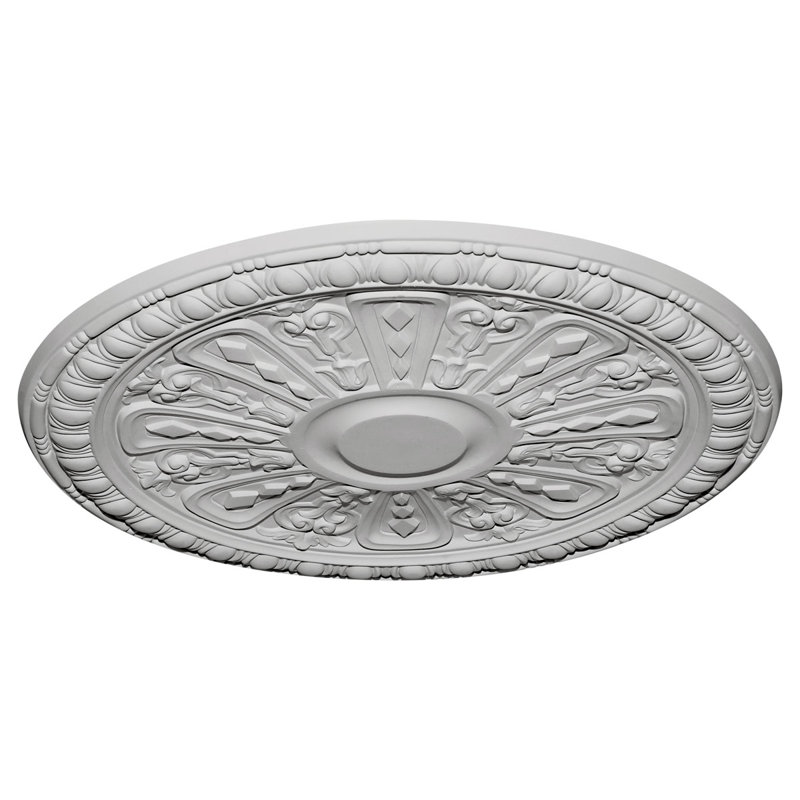 Médaillon de plafond Endurathane Bailey, DE 18 1/8 po x P 3/4 po (convient aux auvents jusqu'à 4 po), finition givrée peinte à la main
