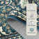 Short Cashmere Floral and Plant Border Area Rug For Living Room