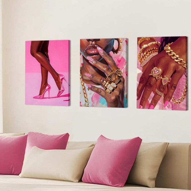 3 Piece Wrapped Canvas Print, 60 cm H x 40 cm W