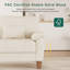 180cm corduroy 2-seater sofa with solid wood frame, spring seat cushion and two throw pillows-196461820
