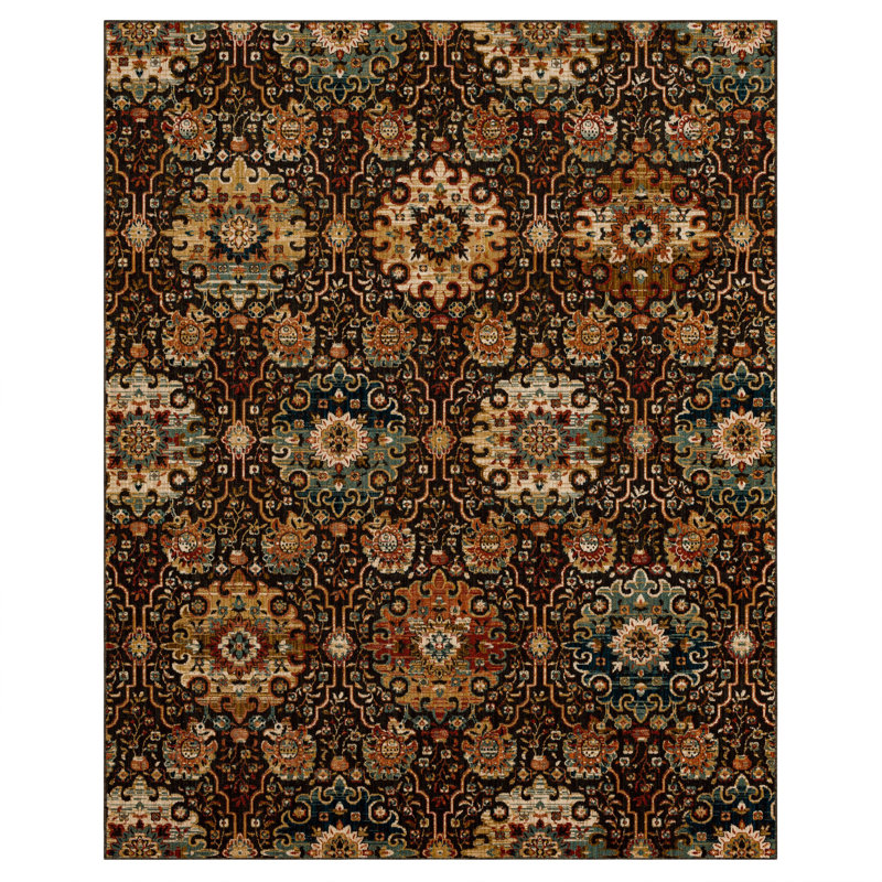 Tapis brun / orange Mortiz, Rectangle 3 pi x 5 pi