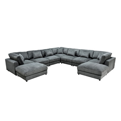 Wanborne Large Modular Corduroy Sectional