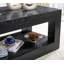 Table basse moderne à 2 niveaux pour meubles de salon, table centrale rectangulaire avec tablette de rangement ouverte. La table basse à double couche est fabriquée en panneau de fibres à densité moyenne. Assemblage stable et durable, facile-360081270