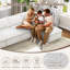 Canapé modulaire en forme de L avec repose-pieds de 167 pouces, canapé modulaire en forme de L avec canapé de 8 places, blanc chaud-932704031