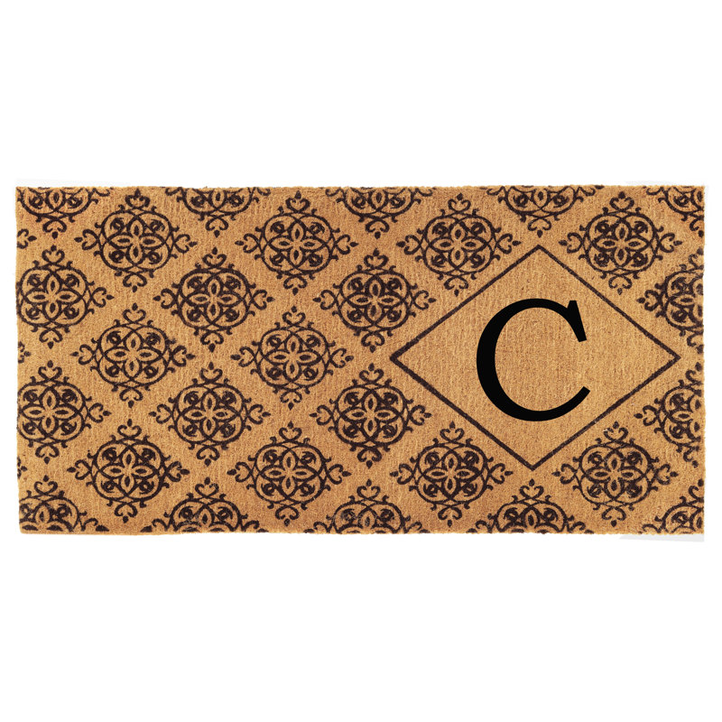 Zambrana Personalizable Outdoor Doormat, Rectangle 2' x 3', C