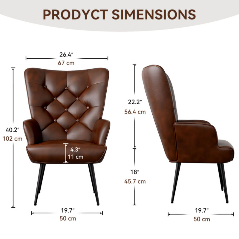 Fauteuil rembourré Elfriede
