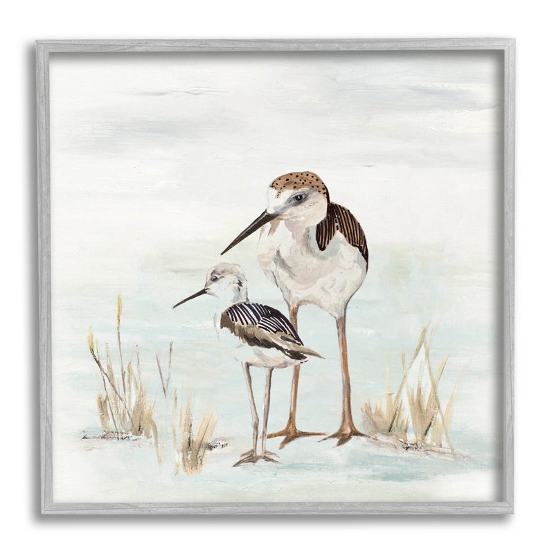 «Sandpipers Duo Coastal Beach Bird», estampe numérique par Patricia Pinto, H 12 po x l 12 po x P 1,5 po